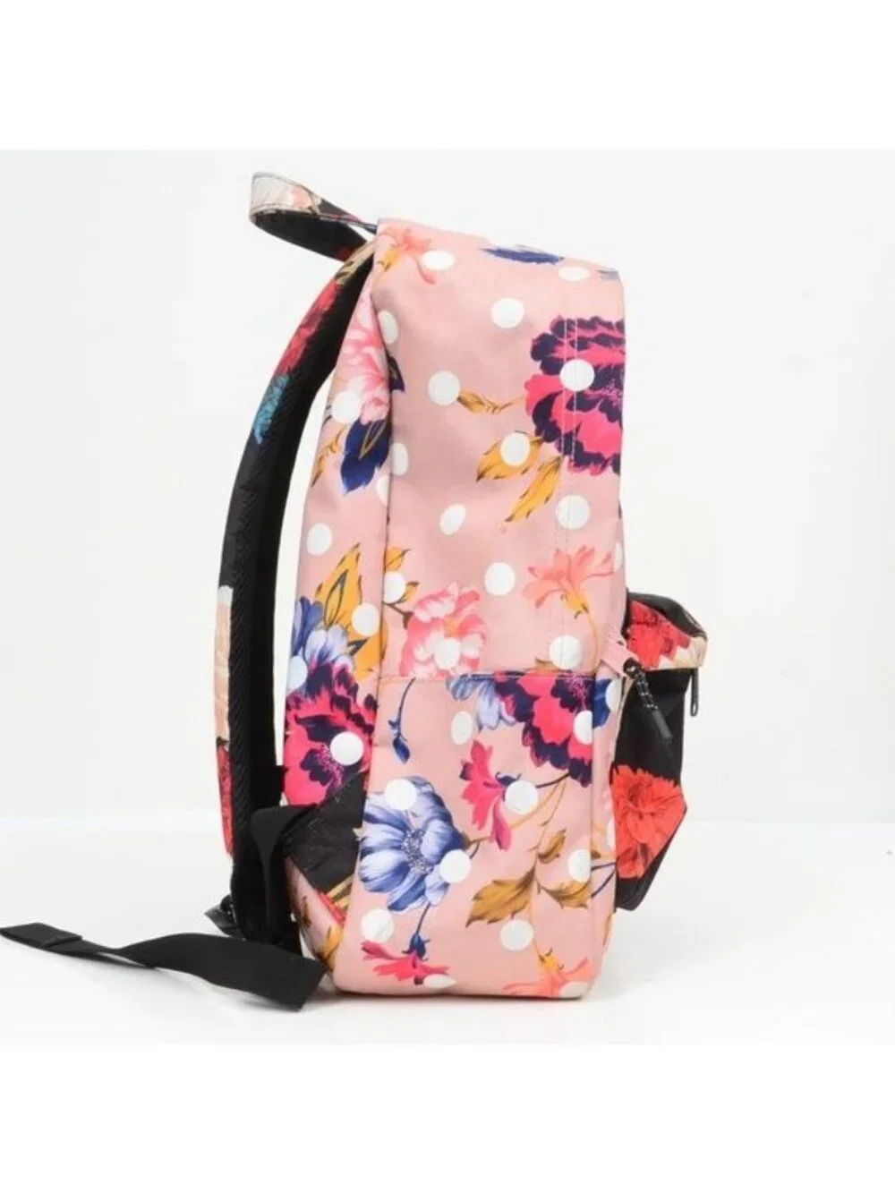 Herschel Nova Colorful Winter Flora Vintage Floral Black Polka Dot Backpack